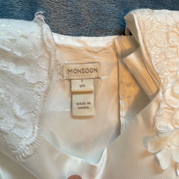 Monsoon Ivory Flower Girl Dress Age 7 - Picture 3 of 3